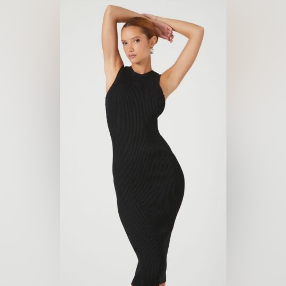 FOREVER 21 Sweater-Knit Bodycon Midi Dress